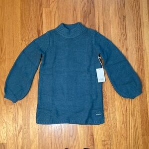 Carve Designs Heaven Tunic Sweater - Hydro Blue - Organic Cotton Blend - Size M